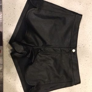 Leather shorts